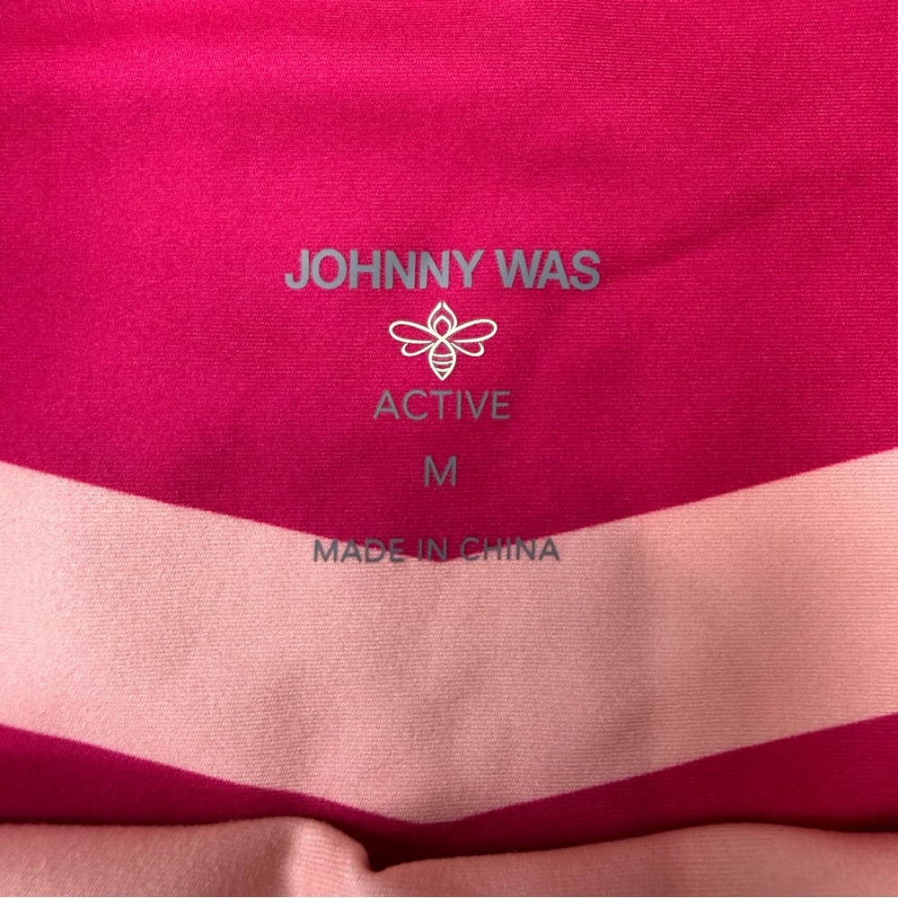 Johnny Was Misty Fall Bee Active V-Yoke Pink Floral Leggings, size M. NEW! - Picture 5 of 10
